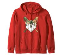 Green Camo Baseball Camo Drip Home Plate Ragazzi Giovani Bambini Felpa con Cappuccio
