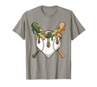 Green Camo Baseball Camo Drip Home Plate Ragazzi Giovani Bambini Maglietta