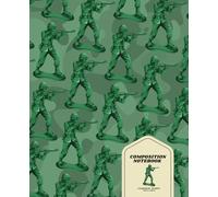 Green Camouflage Classic Toy Soldier Army Riflemen Composition Notebook/Journal: College Ruled, Soft Cover, 7.5" x 9.25", 110 Pages - For School ... Diary, Handwriting Practice, and More