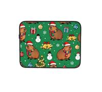 Green Capybara - Custodia natalizia per computer portatile da 15 pollici