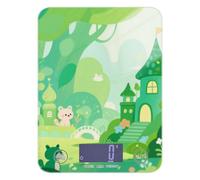 Green Castle Safari - Bilancia portatile per alimenti da 5 kg/5 g, piccola bilancia da cucina con 4 unità per dieta e sapone (batterie non incluse)