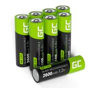 Green Cell 2600 mAh, 1,2 V, 8 batterie AA precaricate NI-MH, AA/Mignon, pronte all'uso, bassa autoscarica, batteria ricaricabile, senza effetto memoria