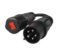Green Cell Adattatore rosso 16 A 400 V CEE frizione 5 poli su rosso 32 A 5P spina IP44 5 x 2,5 mm2