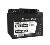 Green Cell AGM 12 V 40 Ah con batteria IP54, batteria al piombo, batteria al piombo, resistente ai cicli, senza manutenzione, per caravan, fotovoltaica, per sedia a rotelle, per roulotte (12 V, 40 Ah)