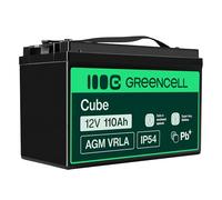 Green Cell AGM 12V 110Ah VRLA Batteria al Piombo per Barche e Yacht
