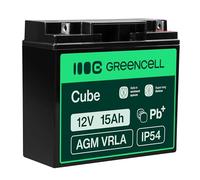Green Cell AGM 12V 15Ah VRLA Batteria al Piombo per Casse e Bilance | Per Giocattoli per Bambini, Tosaerba, Sistemi di Allarme e Antincendio, Telecamere di Sorveglianza e Telecomunicazioni