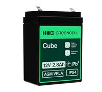 GreenCell® Batteria AGM 12V 2,8h al piombo accumulatore sigillata VRLA Senza manutezione ricaricabile Batterie di ricambio ermetica | giocattoli bambini | allarme | Falliscono | Bilancia | Recinzione