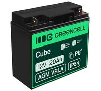 Green Cell AGM 12V 20Ah VRLA Batteria al Piombo per Casse e Bilance | Per Giocattoli per Bambini, Tosaerba, Sistemi di Allarme e Antincendio, Telecamere di Sorveglianza e Telecomunicazioni