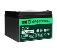 Green Cell AGM 12V 28Ah VRLA Batteria per UPS e Camper