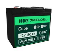 Green Cell AGM 12V 50Ah VRLA Batteria per UPS e Camper | per Registratori di Cassa e Bilance, Scooter, Carrozzine Elettriche, Giocattoli, Allarmi, Antincendio e Telecomunicazioni