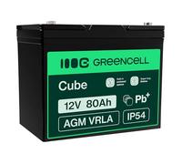 Green Cell AGM 12V 80Ah VRLA Batteria al Piombo per Barche e Yacht