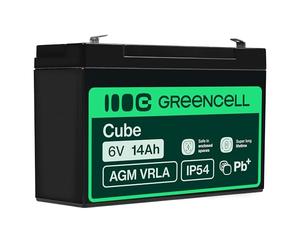 Green Cell AGM 6V 14Ah VRLA Batteria al Piombo per Casse e Bilance | Per Giocattoli per Bambini, Tosaerba, Sistemi di Allarme e Antincendio, Telecamere di Sorveglianza e Telecomunicazioni