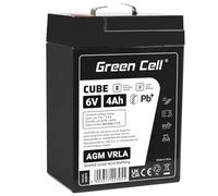 Green Cell AGM 6V 4Ah IP54 Batteria VRLA al Piombo per Uso Ciclico | per Giocattoli Elettrici e Sistemi di Allarme, Batteria di Ricambio affidabile, senza Manutenzione e Pronta All’Uso
