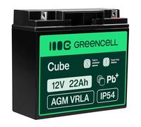 Green Cell Batteria AGM 12V 22Ah ricaricabile sigillata VRLA | Per UPS, allarmi, giocattoli elettrici, impianti solari, scooter, backup e uso ciclico senza manutenzione