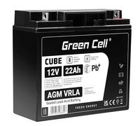 Green Cell Batteria AGM 12V 22Ah ricaricabile sigillata VRLA | Per UPS, allarmi, giocattoli elettrici, impianti solari, scooter, backup e uso ciclico senza manutenzione