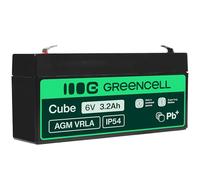 GreenCell® Batteria AGM 6V 3,2Ah accumulatore VRLA giocattoli auto allarme