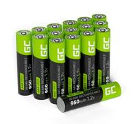 Green Cell Batterie Ricaricabili AAA 950mAh Ni-MH Precaricate - 16 Pezzi di Batterie AAA 1.2V per Uso Quotidiano, Ideali per Giocattoli, Telecomandi, Fotocamere e Altri Dispositivi Elettronici