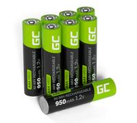 Green Cell Batterie Ricaricabili AAA 950mAh Ni-MH Precaricate - 8 Pezzi di Batterie AAA 1.2V per Uso Quotidiano, Ideali per Giocattoli, Telecomandi, Fotocamere e Altri Dispositivi Elettronici