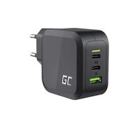 Green Cell Caricatore da rete nero 65W GaN GC PowerGan per Laptop MacBook