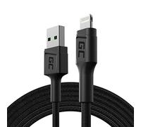 Green Cell Cavo USB-A - Lightning 1.2m Cavo di ricarica noir compatibile con Apple iPhone 14 13 12 11 SE Pro Max X XR XS Max 8 7 Plus 6 6S 5 5C Plus | iPad Air/Pro/Mini | iPod