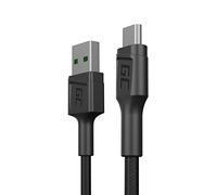 Green Cell Cavo USB-A - Micro USB 0.3m Cavo di ricarica nero Alta velocità Compatibile con Quick Charge 3.0 per Samsung, Xiaomi, Huawei, Kindle, Nexus, Telefoni Android