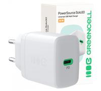 Greencell PowerSource Solo30 Bianco 30W USB-C Power Delivery caricabatterie