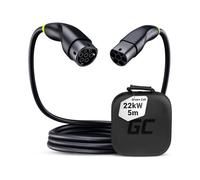 Green Cell EVKABGC01 black Typ 2 2 - Gerade Cavo Prolunga 5 m TÜV/GS