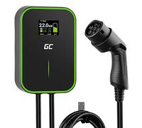 Green Cell GC PowerBox Wallbox 22kW Tipo 2 Caricabatterie per Auto Elettriche EV PHEV Cavo 6m Display LCD Compatibile con Tutti i Veicoli Elettrici Model 3/S/X/Y, 500e, e-208, ID.3, ID.4, i3, EV6, ZOE