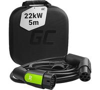 Green Cell GC Tipo 2 Cavo di Ricarica EV Auto Elettrica PHEV | 22kW | 32A | 5 Metri | Tipo 2 a Tipo 2 | Trifase | Compatible con Model 3/S/X/Y, 500e, Fortwo, Zoe, e-208, e-2008, i3, ID.3, ID.4, EV6