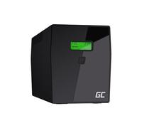 Green Cell® Gruppo di continuità ups Potenza 1500VA (900W) 230V Alimentatore Protezione da sovratensioni Line Interactive AVR USB/RJ45 4X Schuko IEC Uscite con Display LCD