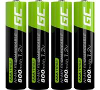 4x Batterie Ricaricabili AAA R3 800mAh Ni-MH Pile Green Cell