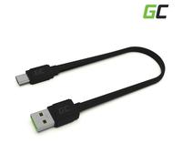 Green Cell Cavo USB-A - USB-C Tipo C 25cm Cavo di ricarica corto nero Compatibile con Samsung Galaxy S23 S22 S21 S20 Ultra S10 S9 S8+ | Note 20 10 9 8 | Huawei Honor | Telefoni Android