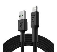 Green Cell Cavo USB-A - Lightning 2m Cavo di ricarica noir compatibile con Apple iPhone 14 13 12 11 SE Pro Max X XR XS Max 8 7 Plus 6 6S 5 5C Plus | iPad Air/Pro/Mini | iPod