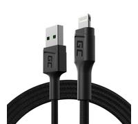 Green Cell Cavo USB-A - Lightning 1.2m Cavo di ricarica noir compatibile con Apple iPhone 14 13 12 11 SE Pro Max X XR XS Max 8 7 Plus 6 6S 5 5C Plus | iPad Air/Pro/Mini | iPod