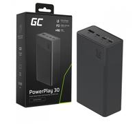 Green Cell PBGC30B PowerPlay 30 nero powerbank 30 000mAh 22.5W 4 porte