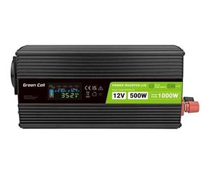 Green Cell Power Inverter LCD 1 black INVGC12P500LCD