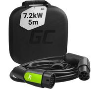 Green Cell Tipo 2 Cavo di Ricarica EV Auto Elettrica PHEV 7.2kW 32A 5 Metri Monofase Compatible con 500e, e-208, e-2008, Leaf, Ariya, E-Tron, i3, ID.3, IONIQ 5, Mach-E