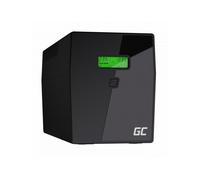 Green Cell® Gruppo di continuità ups Potenza 1500VA (900W) 230V Alimentatore Protezione da sovratensioni Line Interactive AVR USB/RJ45 4X Schuko IEC Uscite con Display LCD