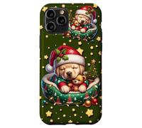 Green Christmas Accessories For Women Golden Retriever Dog Custodia per iPhone 11 Pro