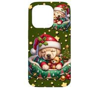Green Christmas Accessories For Women Golden Retriever Dog Custodia per iPhone 15 Pro