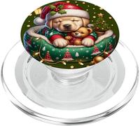 Green Christmas Accessories For Women Golden Retriever Dog PopSockets PopGrip per MagSafe