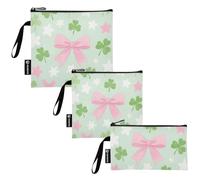 Green Clover 3 pezzi riutilizzabili sandwich e snack borse impermeabili emergenza snack trucco borsa per bambini studenti adulti cibo
