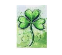 Green Clover Shamrock Lucky St bandiere da cortile per esterno banner per la decorazione esterna 28x40 double sided