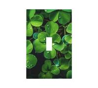 Green clovers Piastra di copertura per interruttore a parete 1-Gang Duplex Presa elettrica Placca da parete Copertura per interruttore della luce per cucina Camera da letto Decor