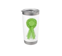 Green Coquette Rosette Nastro Fiocco Verde Bicchiere termico in acciaio inox doppia parete