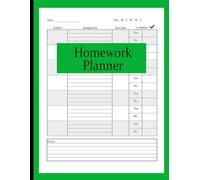 Green Daily Homework Planner: for Middle School, High School, and College Students