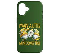 Green Dandelion Make A Little Wish Gnome Graphic For Summer Custodia per iPhone 16