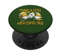 Green Dandelion Make A Little Wish Gnome Graphic For Summer PopSockets PopGrip Adesivo