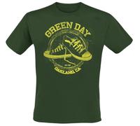 Green Day All Star Uomo T-Shirt Verde S 100% Cotone Regular