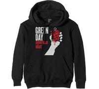 Green Day 'American Idiot' (Nero) Felpa Con Cappuccio - NUOVO E UFFICIALE